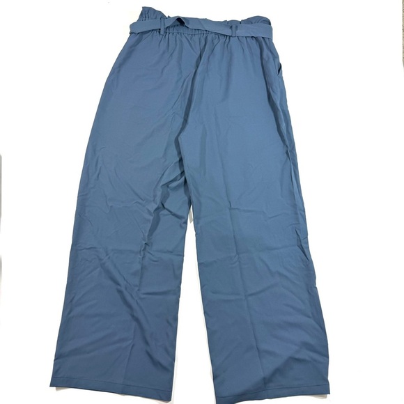 New Halara Pants Paperbag Wide Leg Deep Sea Blue Grey - Picture 3 of 8